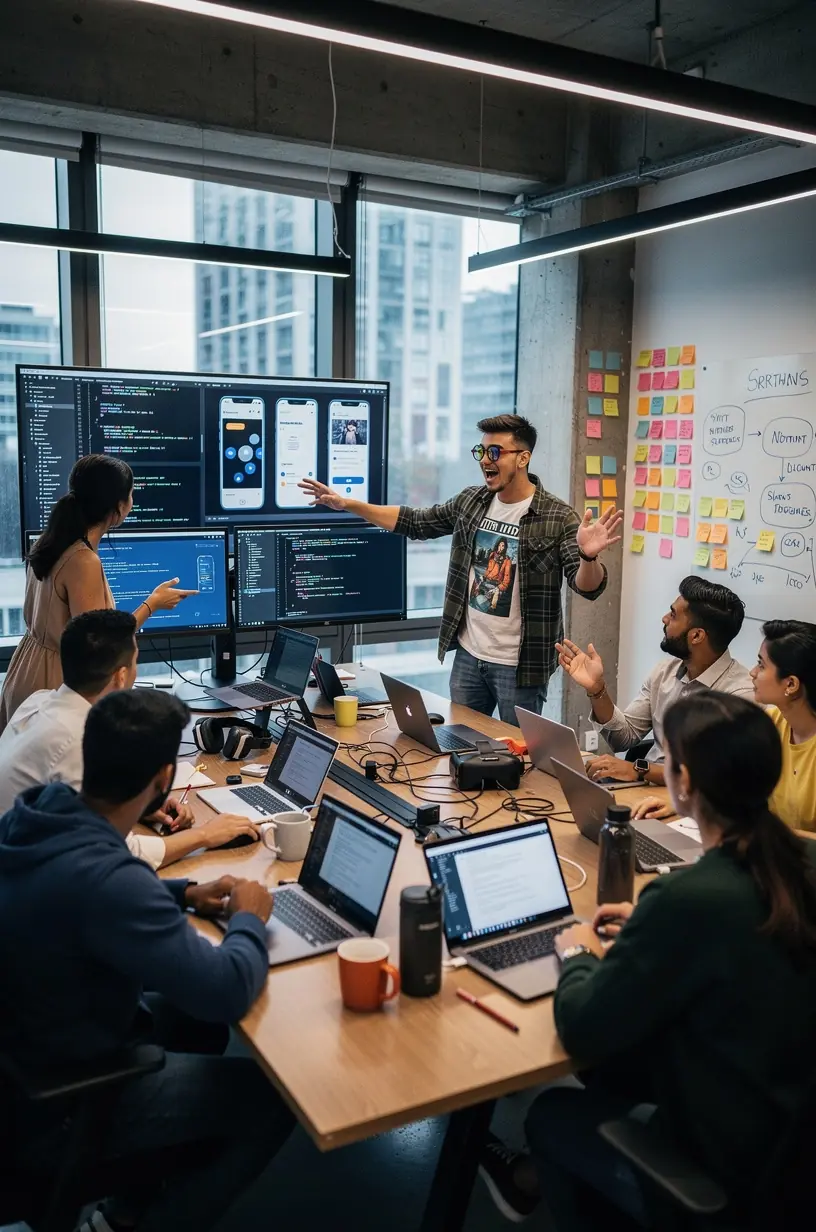 Person managing stress to enhance productivity.